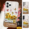 Sunflower Butterfly Blessed to be called Grandma Nana Mimi Mom Auntie Personalized Phone Case SC2410107