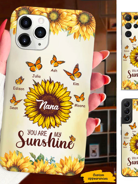 Sunflower Butterfly Grandma Nana Mimi Auntie Personalized Phone Case SC2410145