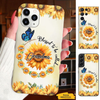 Sunflower Butterfly Grandma Nana Mimi Mom Auntie Personalized Phone Case SC24100821