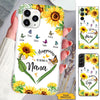 Sunflower Butterfly Happiness is being a Mom Grandma Nana Mimi Gigi Auntie Personalized phone case SC2412426