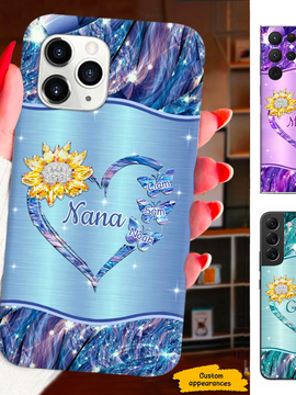 Sunflower Butterfly Mom Grandma Nana Mimi Gigi Auntie Personalized phone case SC231249