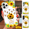 Sunflower Butterfly Mom Grandma Nana Mimi Gigi Auntie Personalized phone case SC2512434