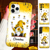 Sunflower Gnome Honey Bee Grandma Nana Mimi Mom Auntie Personalized Phone Case SC24110126