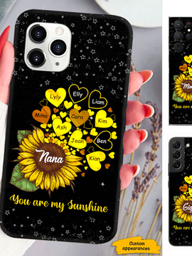 Sunflower Heart You are my sunshine Mom Grandma Nana Mimi Gigi Auntie Personalized phone case SC2612426