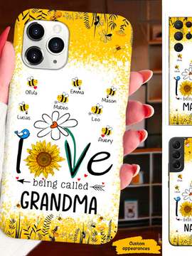 Sunflower LOVE Honey Bee Grandma Nana Mimi Gigi Personalized Phone Case SC1512429