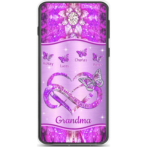 Butterfly Blessed To be called Grandma Nana Mimi Mommy Personalized Phone Case