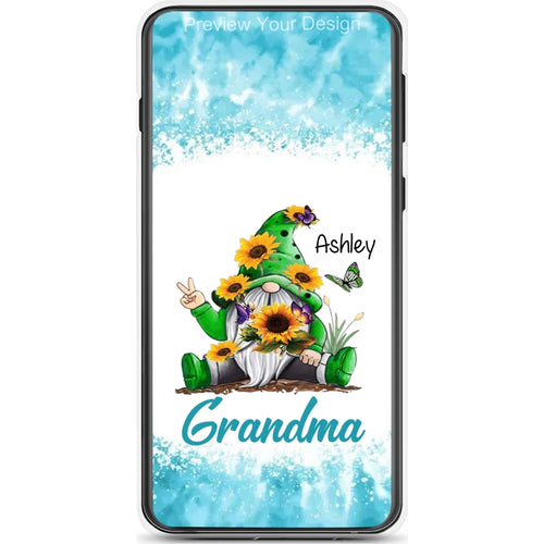 Sunflower Gnome Butterflies Grandma With Grankids Personalized Grandma Phone Case SC06050826