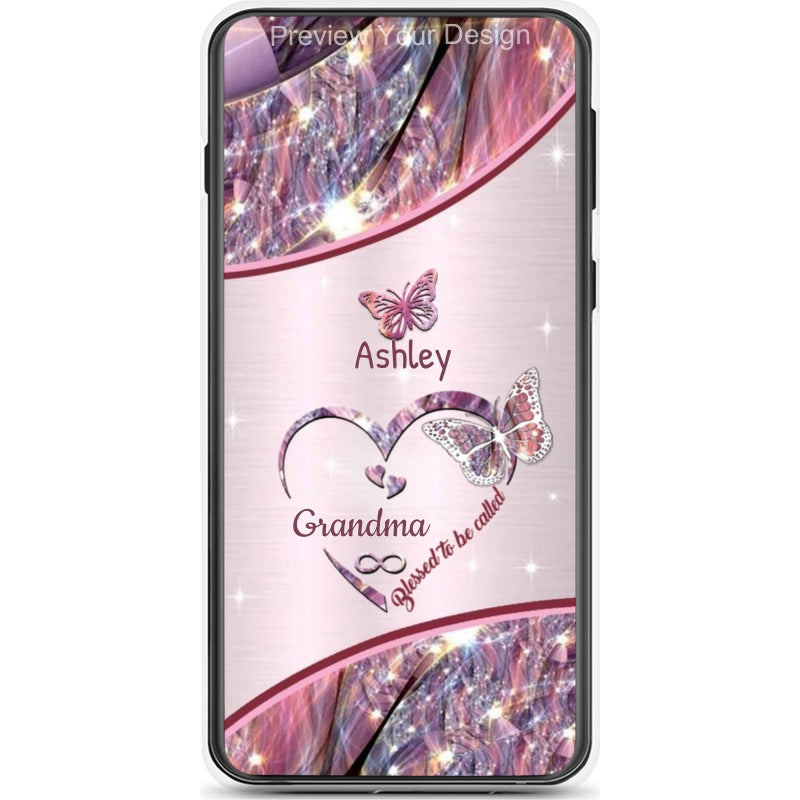 Butterfly Blessed To Be Called Mom Grandma Nana Mimi Gigi Auntie Personalized Phone Case SC261244002