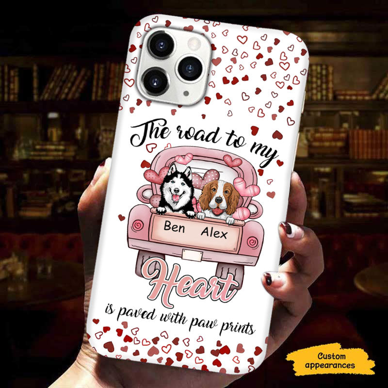 The Road To My Heart is paved with Paw prints Dog Mom Pet Mom Personalized phone case SC2612416
