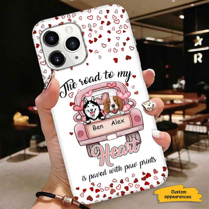 The Road To My Heart is paved with Paw prints Dog Mom Pet Mom Personalized phone case SC2612416