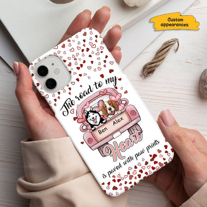 The Road To My Heart is paved with Paw prints Dog Mom Pet Mom Personalized phone case SC2612416