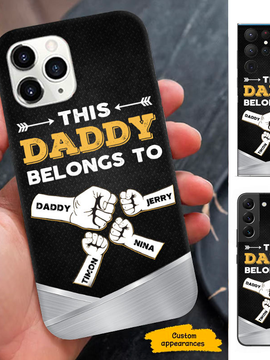 This Daddy Belongs To Grandpa Papa Poppy Personalized phone case SC2612419