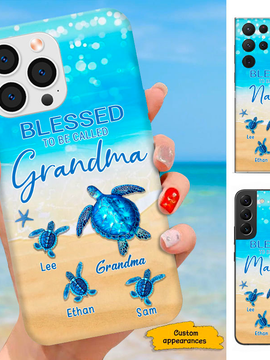 Turtle Blessed To be called Mom Grandma Nana Mimi Gigi Auntie Personalized phone case SC2512411