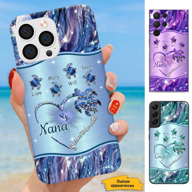 Turtle Blessed to be called Mom Grandma Nana Mimi Gigi Auntie Personalized phone case SC2212423