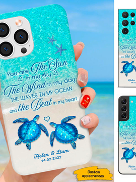 Turtle Couple You are The Beat in my heart Personalized phone case SC2312414