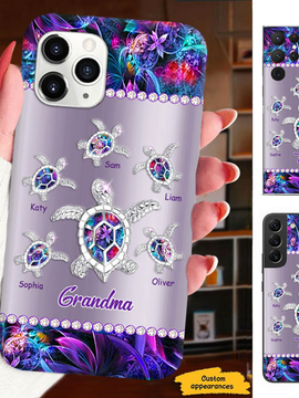 Turtle Grandma Nana Mimi Mom Auntie Personalized Phone Case SC24102216