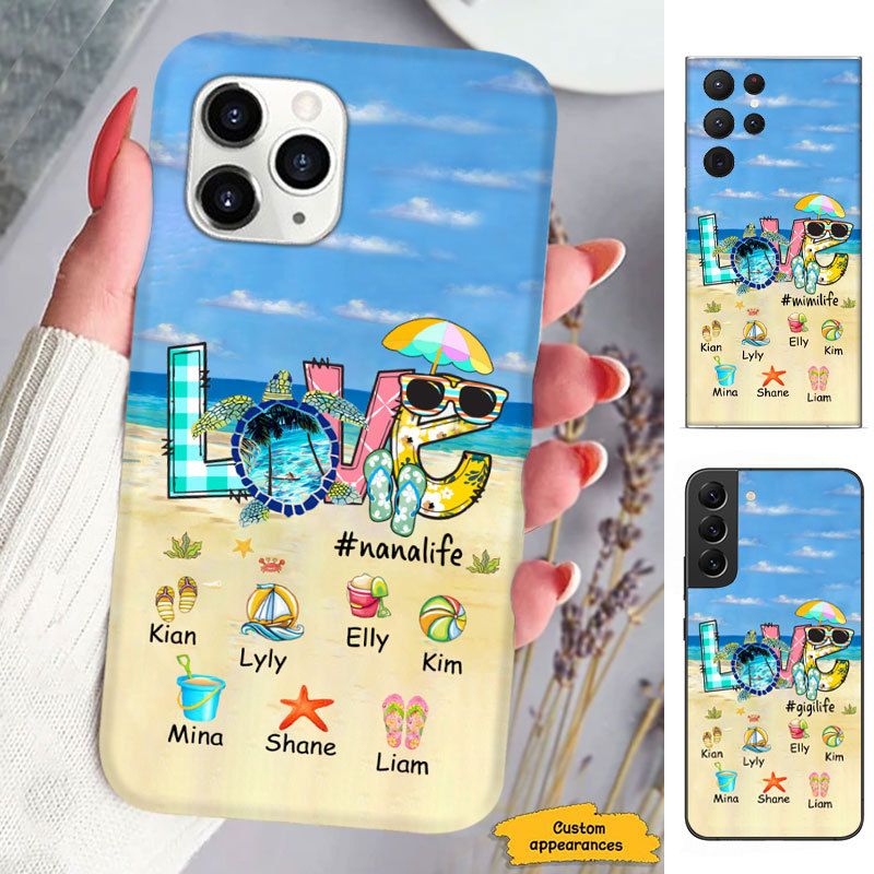 Turtle LOVE Grandma Life Mom Nana Mimi Gigi Auntie Personalized phone case SC2512427