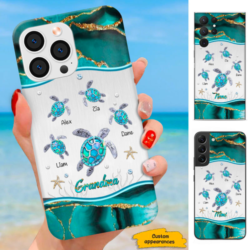 Turtle Mom Grandma Nana Mimi Gigi Auntie Personalized phone case SC231241