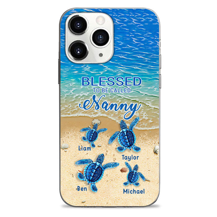 Turtle Happiness is Being Grandma Mommy Auntie Personalized Phone Case SC5272D3
