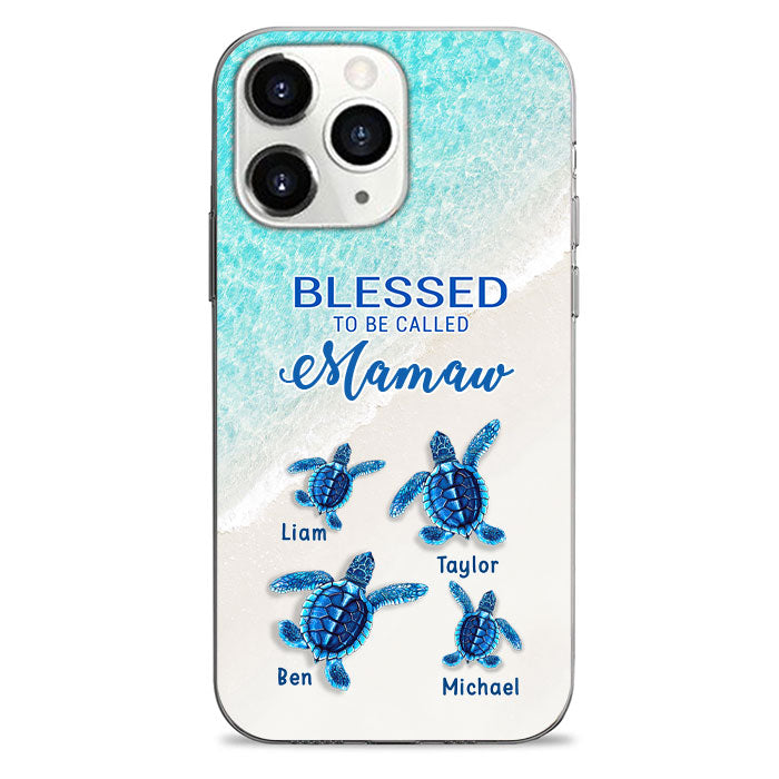 Turtle Happiness is Being Grandma Mommy Auntie Personalized Phone Case SC5272D5