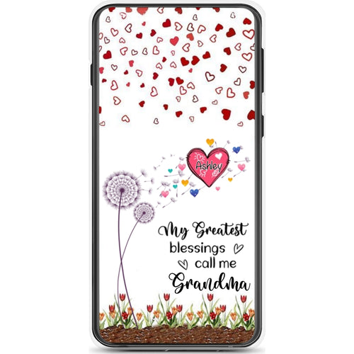 Heart Dandelion My greatest blessings call me Grandma Mimi Nana Personalized Phone Case SC303236