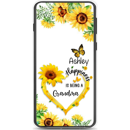 Sunflower Butterflies Happiness is being Nana Grandma Personalized Phone Case