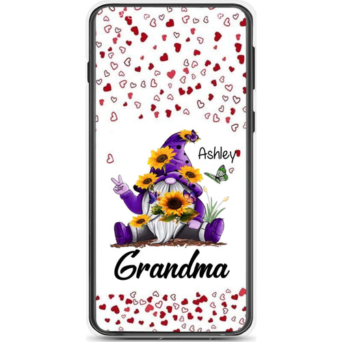 Sunflower Gnome Butterflies Grandma With Grankids Personalized Grandma Phone Case SC06050821