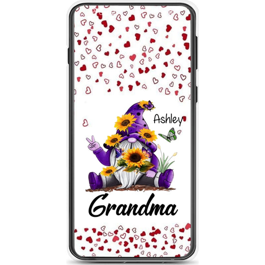 Sunflower Gnome Butterflies Grandma With Grankids Personalized Grandma Phone Case SC06050821
