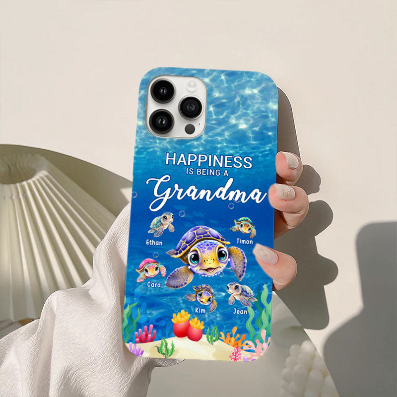 Blessed To Be Called Grandma Sea Turtle Underwater Personalized Phone Case - mockup 5 of 5
