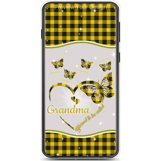 Butterflies Blessed to be called Nana Mimi Gigi Grandma Personalized Phone Case SC1762-36