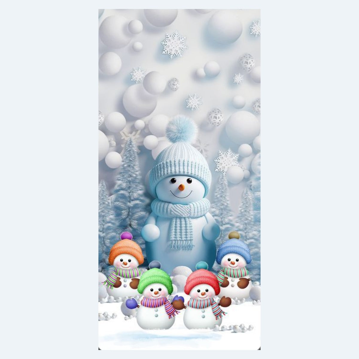 Blue Vibe snowman phone case — preview, default style