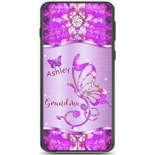 Butterflies Grandma Nana Mimi Mom Personalized Phone Case