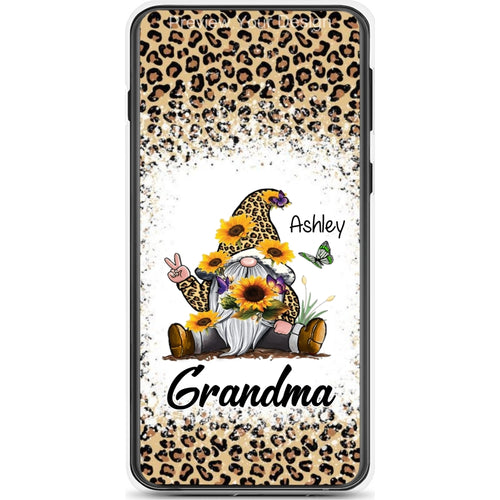 Sunflower Gnome Butterflies Grandma With Grankids Personalized Grandma Phone Case SC06050805