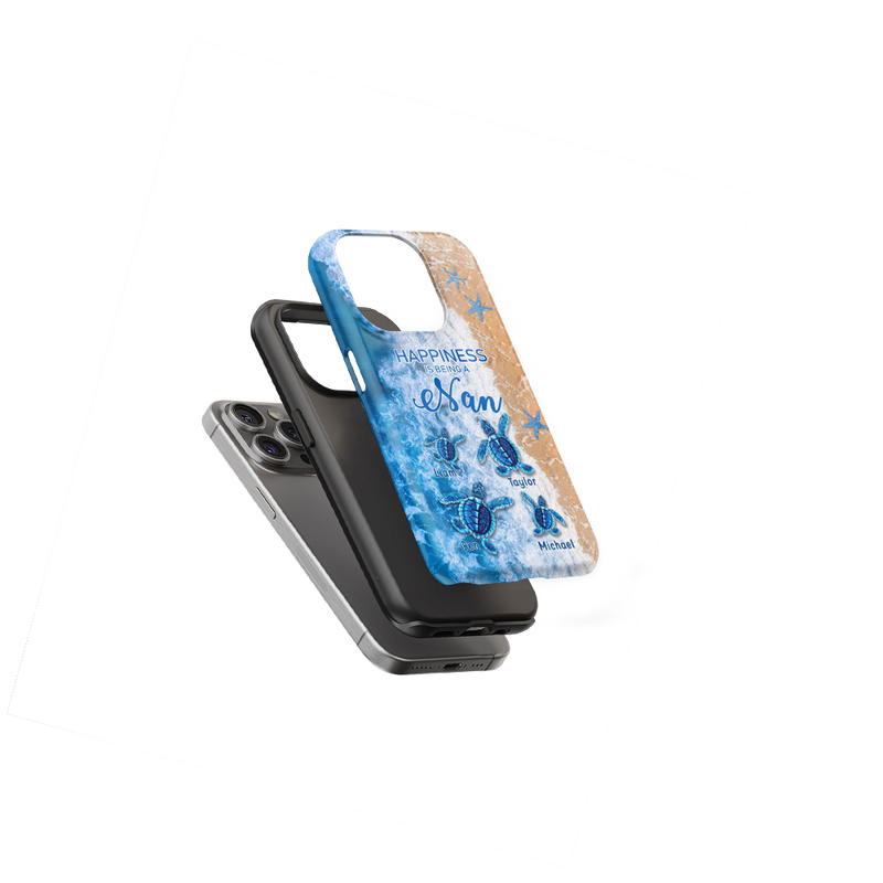 Turtle Happiness is Being Grandma Mommy Auntie Personalized Tough Case SC5272V3