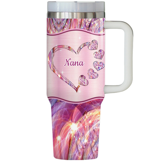 Hearts Grandma Nana personalized tumbler 40oz