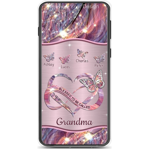 Butterfly Blessed To be called Grandma Nana Mimi Mommy Personalized Phone Case