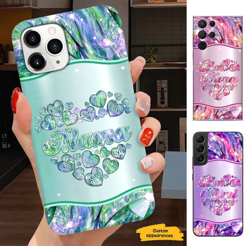 Hologram Heart Grandma Nana Mimi Gigi Personalized Phone Case