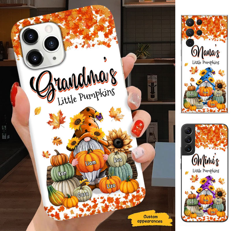 Fall Gnome Little Pumpkins Grandma Personalized Phone Case