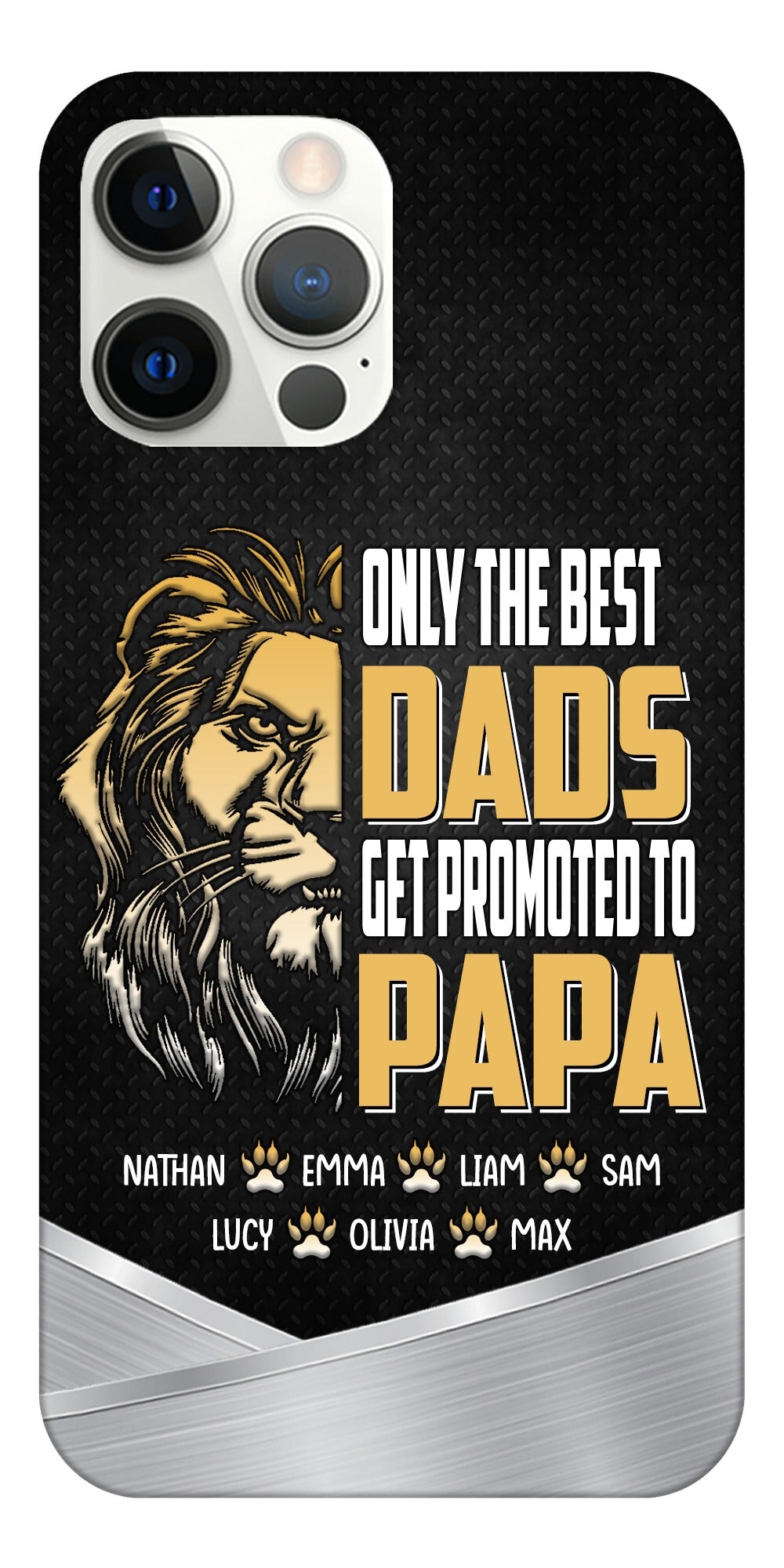Only The Best Dad Get Promoted To Papa Lion Personalized Phone Case