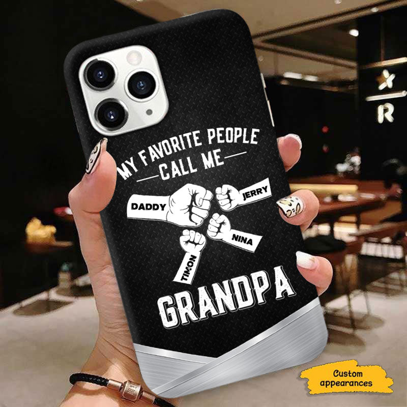 My Favorite People Call Me Fist Bump Personalized Phone Case - mockup 2 of 5