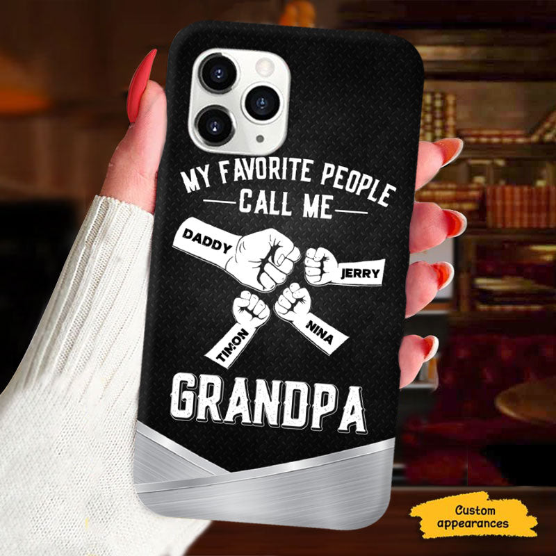 My Favorite People Call Me Fist Bump Personalized Phone Case - mockup 3 of 5