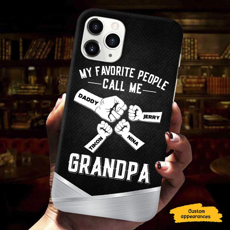 My Favorite People Call Me Fist Bump Personalized Phone Case - mockup 4 of 5