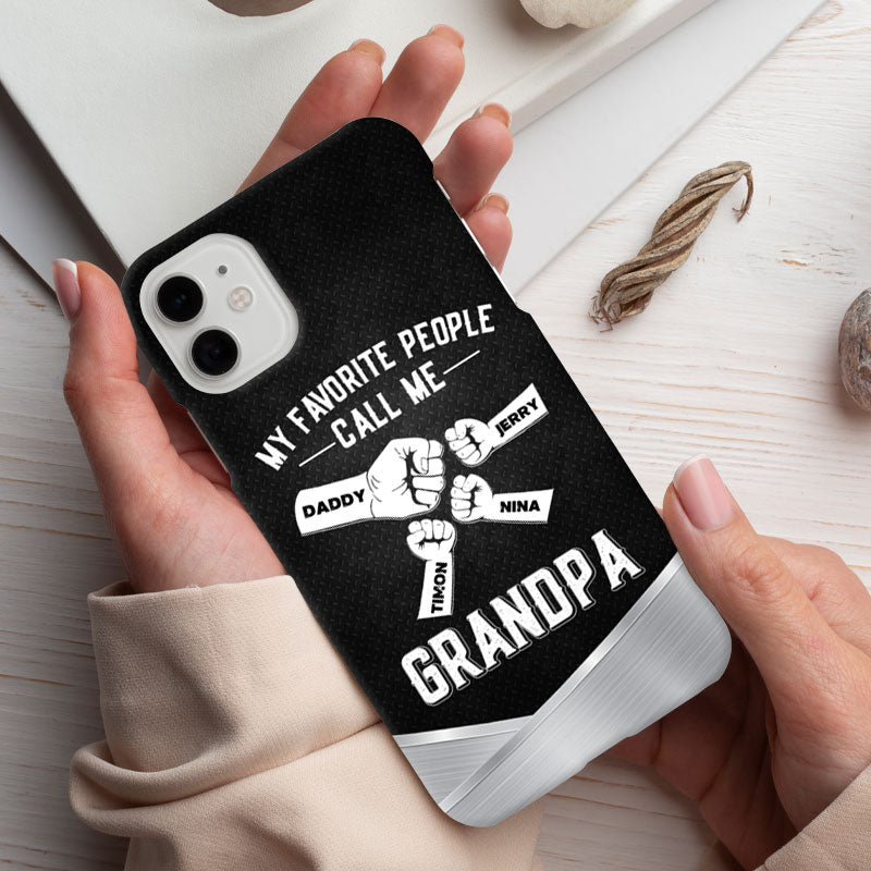 My Favorite People Call Me Fist Bump Personalized Phone Case - mockup 5 of 5