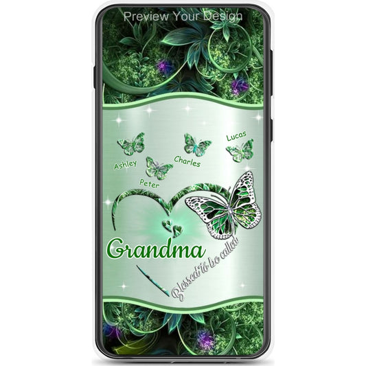 Butterflies Blessed to be called Nana Mimi Gigi Grandma Personalized Phone Case SC1762-04