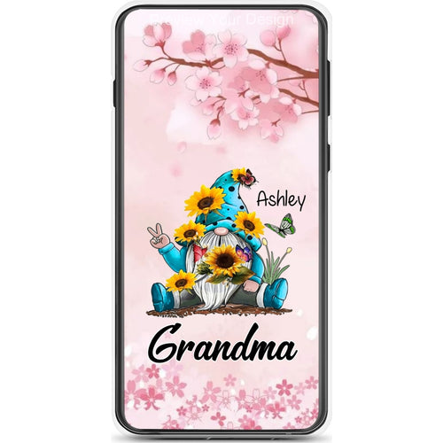 Sunflower Gnome Butterflies Grandma With Grankids Personalized Grandma Phone Case SC06050819