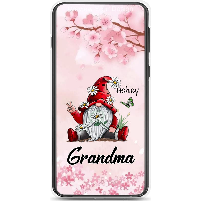 Sunflower Gnome Butterflies Grandma With Grankids Personalized Grandma Phone Case SC06050819