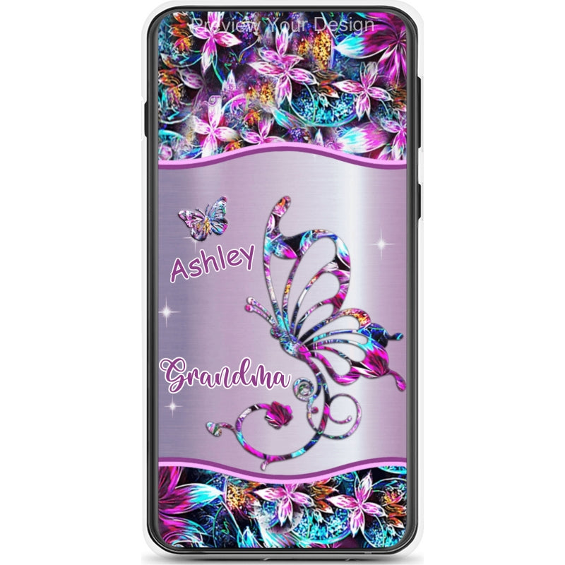 Butterflies Grandma Nana Mimi Mom Personalized Phone Case SC226534