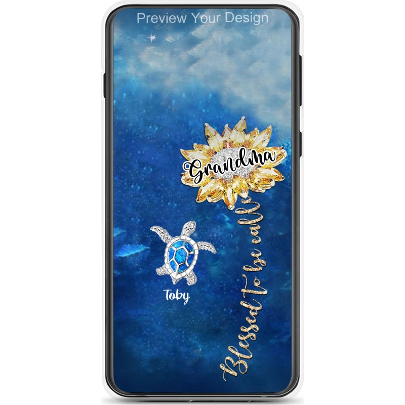 Turtle Blessed To Be Called Grandma Personalized Phone case SC2269