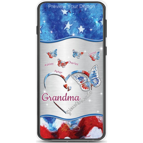 Butterflies Blessed to be called Nana Mimi Gigi Grandma Personalized Phone Case SC1762-25