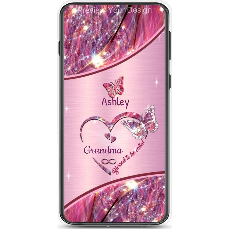 Butterfly Blessed To Be Called Mom Grandma Nana Mimi Gigi Auntie Personalized Phone Case SC261244014